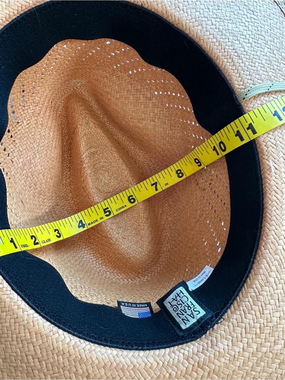 San Francisco hat co  straw Panama fedora hat with SPF 50 - Picture 6 of 13